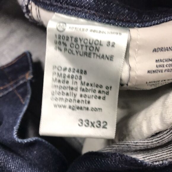 ADRIANO GOLDSCHMIED Stockton Jean Men 33x32 Skinny Fit Dark Wash - Picture 14 of 15